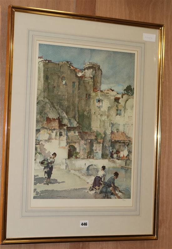 William Russell Flint limited edition print, Beyond The Walls, 551/850, 60 x 81cm.